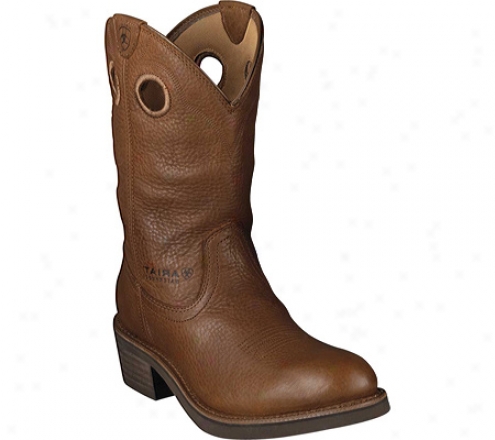 Ariat Trail Hand U Toe (men's) - Golden Grizzly Full Grain Leather