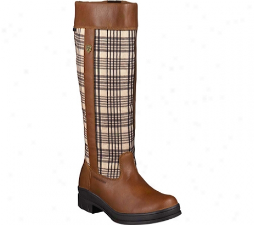 Ariat Windermere Baker (women's) - Brown Full Grain Leather/baker&#153; Plaid Fabric