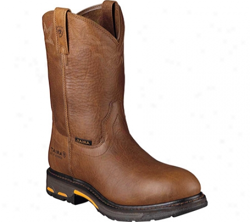 Ariat Workhog Pull-on Composite Toe (men's) - Golden Grizzly Full Grain Lrather