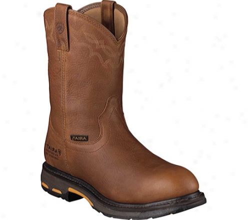 Ariat Workhog Pull-on H2o Composite (men's) - Golden Grzzly Composite Toe Waterproof Leather