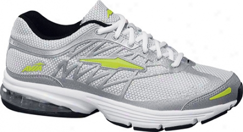 Avia A1408w (women's) - White/chrome Silver/yellow Brightness