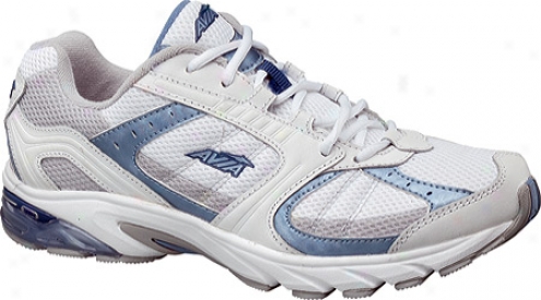 Avia A5016w (women's) - White/metallic Lake Blue/chrome Silver/navy Blue