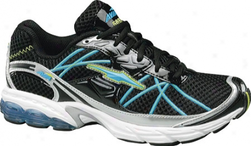 Avia A5697w (women's) - Black/chrome Silver/splash Blue/yellow Glow/white