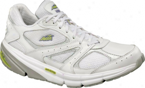 Avia Avi Motion Itone (women's) - White/chrome Silver/llimeade/violet Blaze