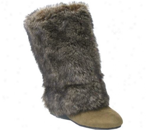 Barefoot Tess Amelia (women's) - Camel Faux Fur/faux Suede