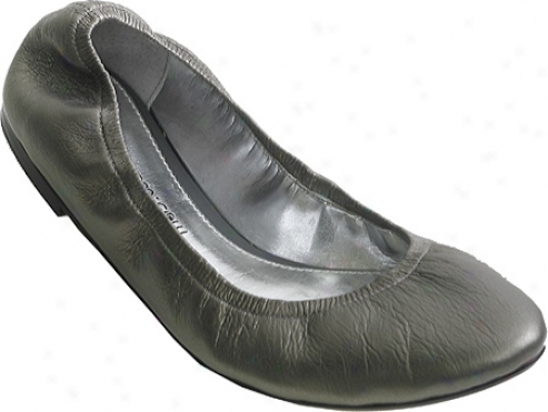 Barefoot Tess Scrunch Ballet (women's) - Pewter Vegetable Tanned Letaher