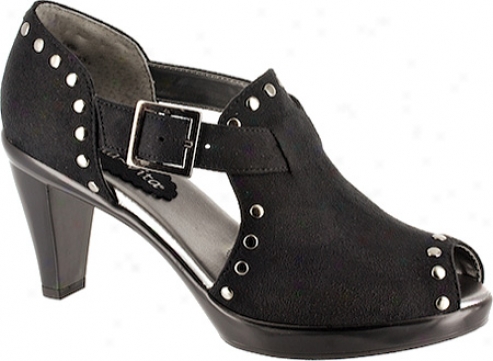 Bella Vita Athena Ii (women's) - Black Super Suede/gunmetal