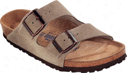 Birkenstock Arizona Suede With Soft Footbed - Taupe Suede With Soft Footbed