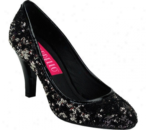 Bordello Ravish 08sq (women's) - Black/silver Sequins