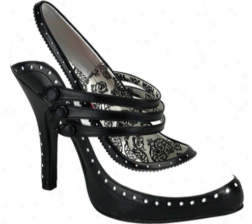 Bordello Tempt 10 (women's) - Black/wwhite Pu