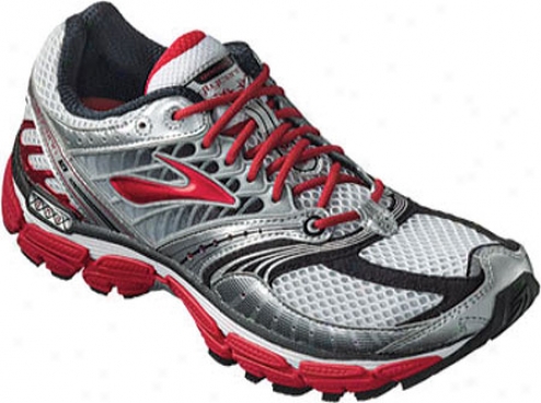 Brooks Glycerin 9 (men's) - White/silver/tango Red/black