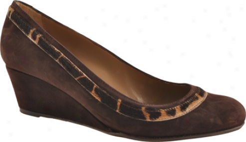 Bruno Magli Dolia (women's) - Dark Brown Suede/giraffe Pony Hair