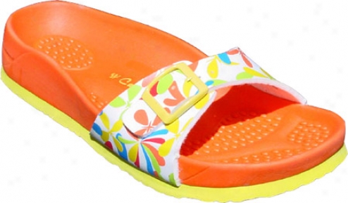 California Footwear Co. Mallbu (women's) - Orange Multi Floral