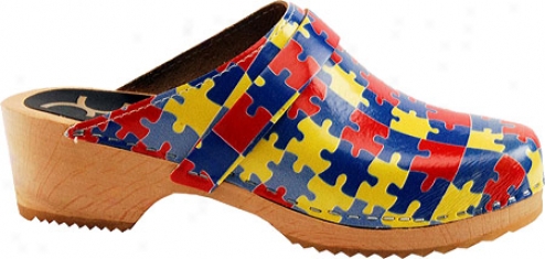 Cape Clogs Puzzle Piece (infants') - Multi Yellow/red/blues