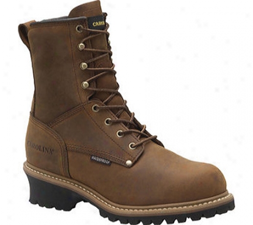 "carolina 8"" Plain Toe Logger Steel Toe-amber Gold (men's)"