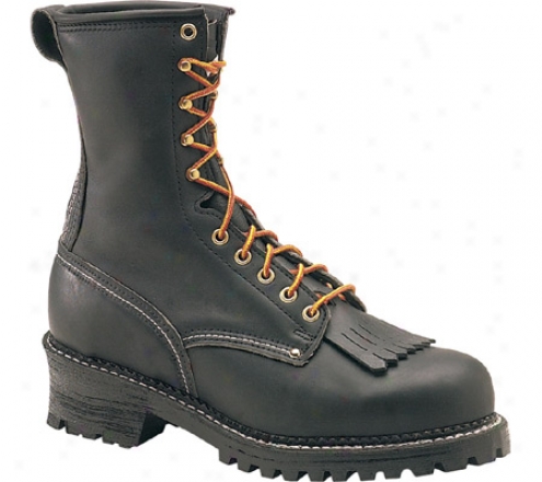 "carolina Domestic 9"" Eh Plain Toe Logger 922 (men's) - Black Leather"