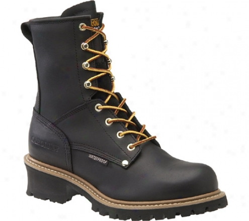 Carolina Plain Toe Logger 8 (men's) - Black Leather