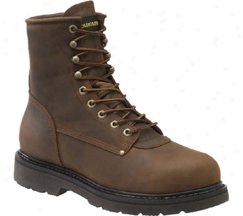 Carolina St Plain Toe Boot 8 (men's) - Dark Brown Leather