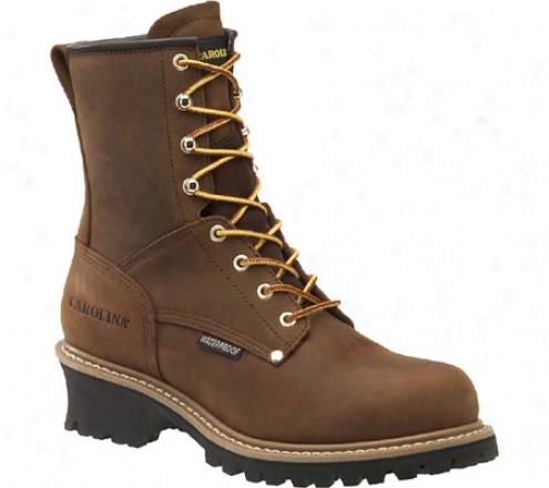 Carolina St Plain Toe Logger 8 (men's) - Dark Brown Leather