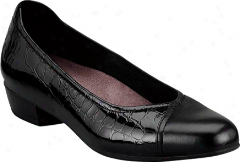 Clarks Caswell Endless duration (women's) - Black Croc Patent/leather