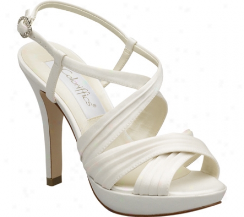 Coloriffics Jada (women's) - Pleated Ivory Matte Satin