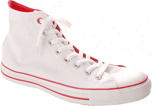 Converse (product) Red Chuck Taylor All Star Hi 1y517 - Optical White/red