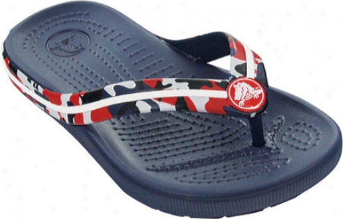 Crocs Crocband Flipswitch Dino Camo (children's) - Navy/red