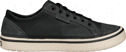 Crocs Hover Lace Up Leather (women's) - Black/stucco