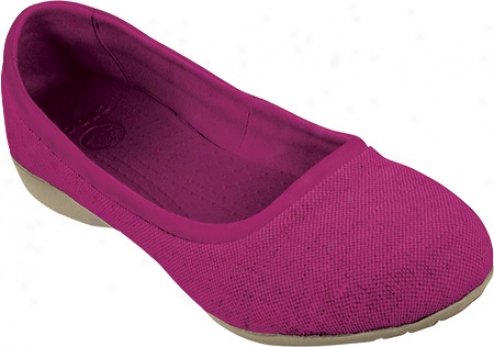 Crocs Leigh Flat (women's) - Berry/ntural