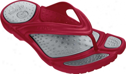 Crocs Prepair Ii Flip (men's) - True Red/silver