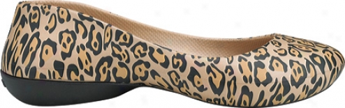 Crocs Wiona Flat Leopard (women's) - Gold/black