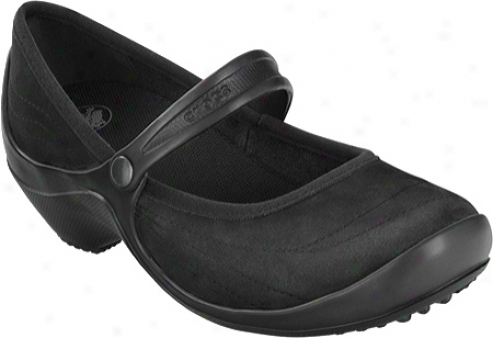 Crocs Wrapped Wedge (women's) - Black/black