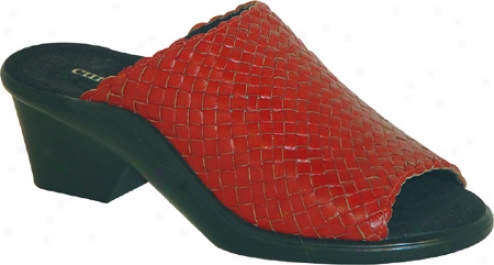 Curvetures Helen 401 (women's) - Red Woven Leather