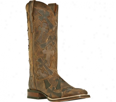 Dan Pot Boots Four Corners Dp2880 (women's) - Tan Madcat Leather/cross Overlays