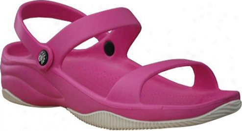 Dawgs 3 Strap Sandal (girls') - Burning Pink/white