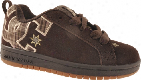 Dc Shoes Court Graffik Se (girls') - Dark Chocolate/wheat/gum