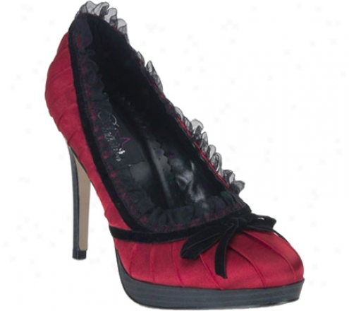 Demonia Bliss 38 (women's) - Red Wicked Satin