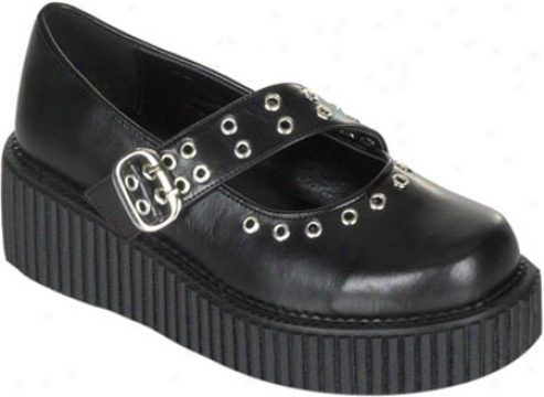 Demonia Creeepr 104 (women's) - Black Pu