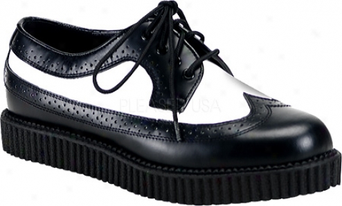 Demonia Creepe5 608 (men's) - Black/white Leather