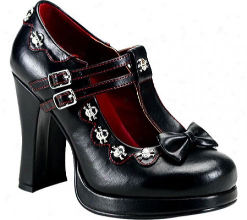 Demonia Crypto 06 (women's) - Black/red Pu