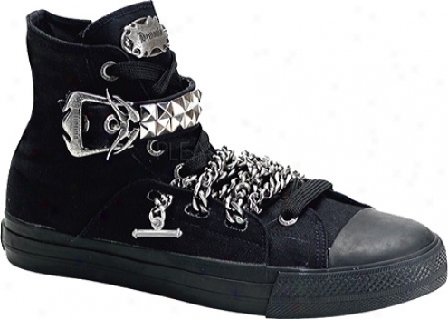 Demonia Deviant 110 (men's) - Black/black Canvas