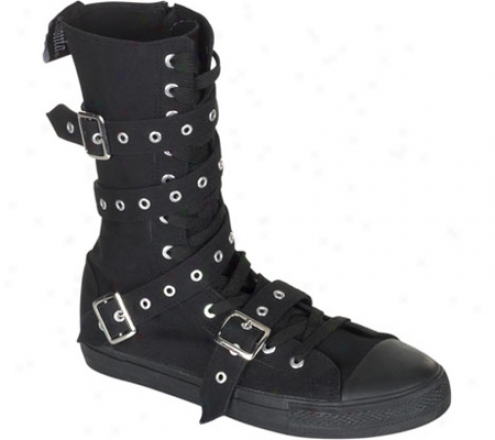 Demonia Deviant 204 (men's) - Blacck Canvas