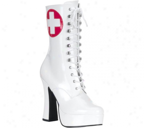 Demonia Electra 1023 (women's) - White Patent/cross