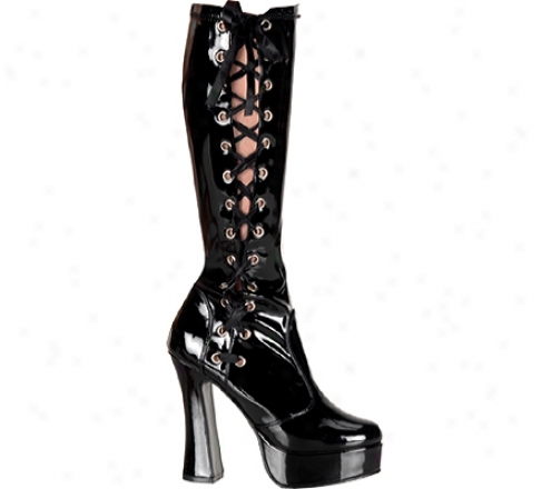 Demonia Ekectra 2050 (women's) - Black Stretch Patent