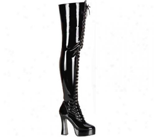 Demonia Electra 3023 (women's) - Black Stretch Patent