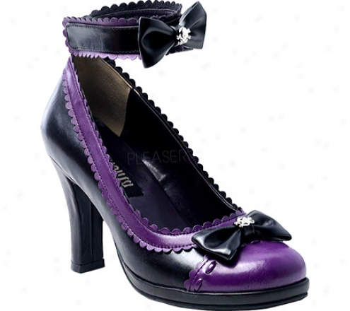 Demonia Glam 40 (women's) - Black/purple Pu