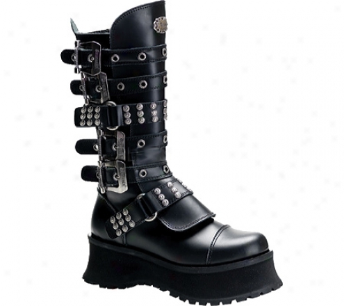 Demonia Ravage 302 (men's) - Black Leather