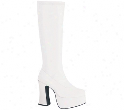 Demonia Slick 100 (women's) - White Stretch Patent