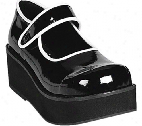 Demonia Sprite 01 (women's) - Black/white Patent