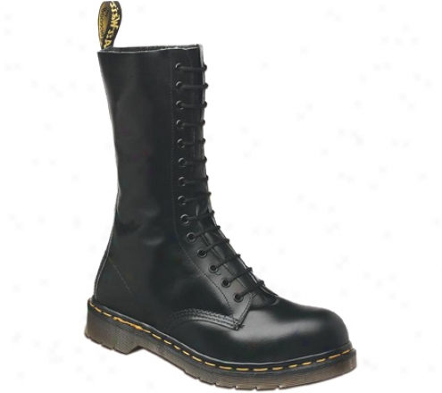 Dr. Martens 194011021 14-eyelet Steel Toe Boot - Black Fine Haircell